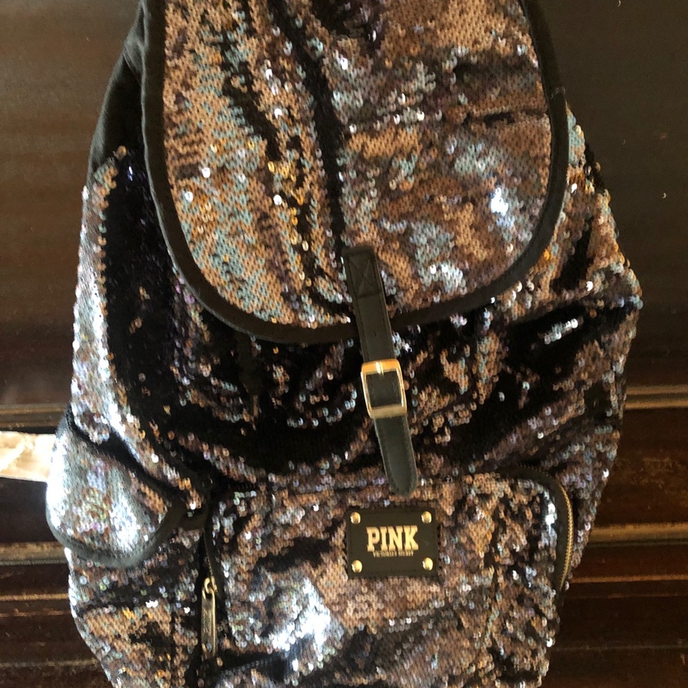 Black sparkle backpack